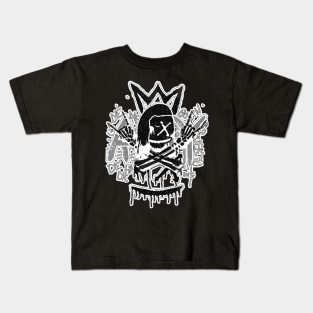 BAD AMY ''CROSSBONES'' (NEGATIVE LOGO) Kids T-Shirt